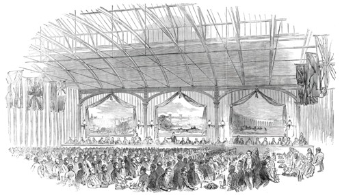 Public Dinner to Robert Stephenson, Esq., M.P., at Newcastle-Upon-Tyne, 1850. Creator: Unknown.