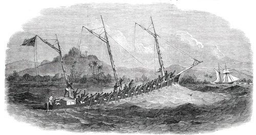 Laird's Patent Sectional Boat, built for Her Majesty's Consul at Fernando Po, 1850. Creator: Unknown.