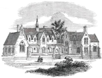 The Alfred Free Grammar-School, Wantage, Berks., 1850. Creator: Unknown.