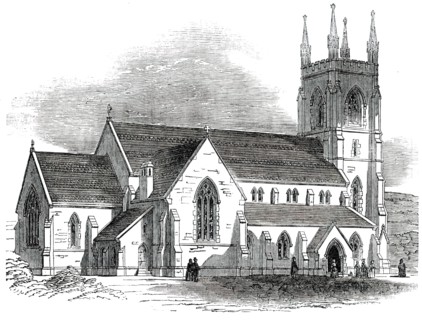 Christ Church, Pitsmoor, Sheffield, 1850. Creator: Unknown.