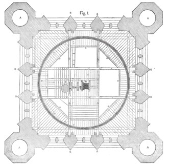 Plan of the Victoria Tower, 1850. Creator: Unknown.