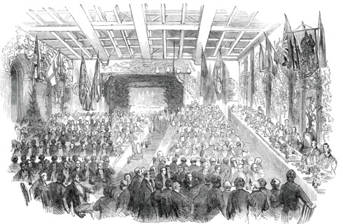Banquet given by the Mayor of Southampton to the Lord Mayor and Sheriffs of London, 1850. Creator: Unknown.