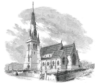 New Church of St. Edward, at Romford - Consecrated on Thursday, September 19th, 1850. Creator: Unknown.