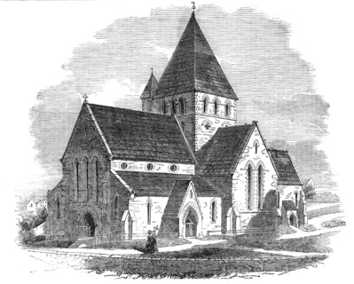 New Church of St. Ann, in the Isle of Alderney, 1850. Creator: Unknown.