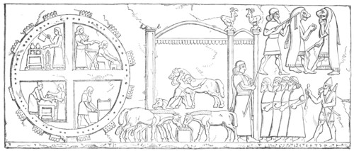 Nimroud Sculptures, just received at the British Museum - Supposed Kitchen and Pavilion, 1850. Creator: Unknown.