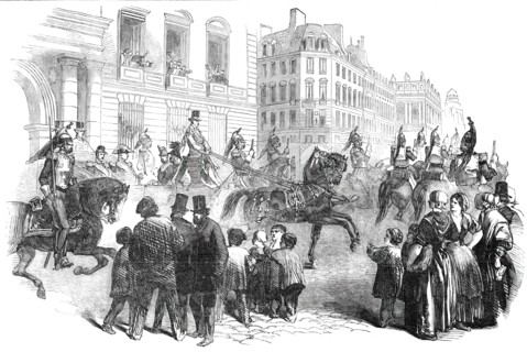 Visit of the President Louis Napoleon to the Garrison of Paris, 1850. Creator: Unknown.