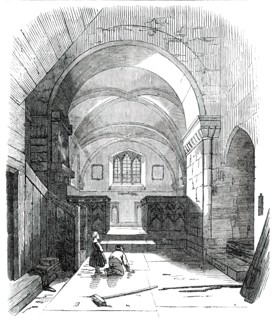 Interior of Upton Church, Bucks., 1850. Creator: Unknown.