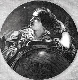 Astronomy - painted by J. Sant, 1850. Creator: Unknown.