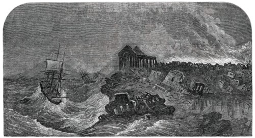 The Cyclorama - the Great Earthquake at Lisbon, 1850. Creator: Unknown.