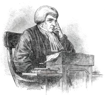 The New Vice-Chancellor, Sir R. M. Rolfe, 1850. Creator: Unknown.