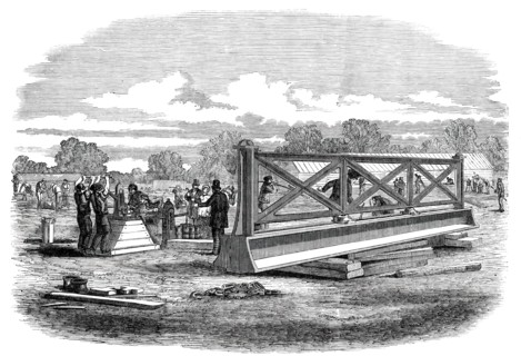 The Great Exhibition Building in Hyde Park - Testing the Girders, 1850. Creator: Unknown.