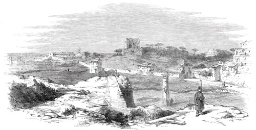From the Walls, near the Porta San Pancrazio - Rome, 1850. Creator: Unknown.