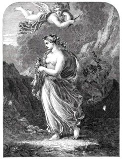 Psyche Returning from the Infernal Regions with the Casket of Beauty..., 1850.  Creator: Unknown.