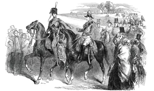 ...Review on Wimbledon Common, 1850.  Creator: Smyth.