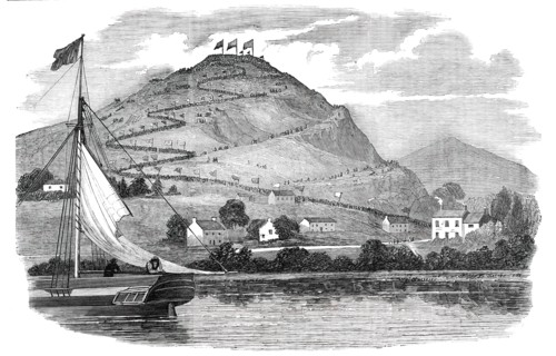 Procession up Hoad-Hill, the Site of the Memorial, 1850. Creator: Unknown.