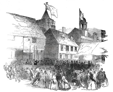 The Procession near the Church, at Rye, 1850. Creator: Unknown.