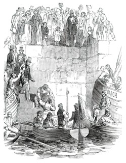 Putting the Mail on Board the "Viceroy", 1850. Creator: Unknown.