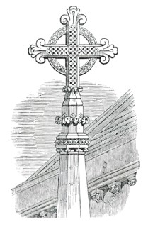 Cross in Quadrangle, St. Barnabas Church, Pimlico, 1850. Creator: Unknown.