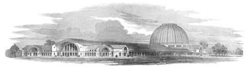 Building for the Great Industrial Exhibition, to be erected in Hyde-Park, 1850. Creator: Unknown.