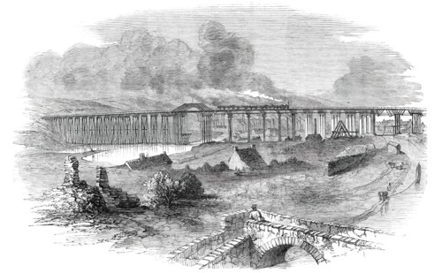 The Landore Viaduct, near Swansea, 1850. Creator: Unknown.
