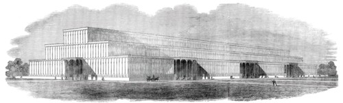 Design by Joseph Paxton, F.L.S., for a Building for the Great Exhibition of 1851, 1850. Creator: Unknown.