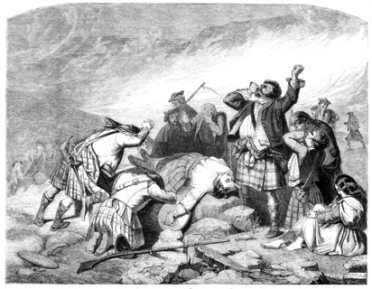 The Highland Coronach - painted by Mr. M'Ian, 1850. Creator: W. T. Green.