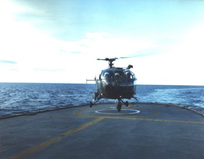 Helicopter, Falklands War, 1982. Creator: Luis Rosendo.