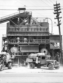 Concrete mixing plant, Birmingham, Alabama, 1936. Creator: Dorothea Lange.
