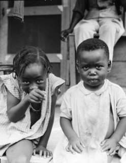 Children of evicted sharecropper, now living on Sherwood Eddy cooperative plantation, 1936. Creator: Dorothea Lange.