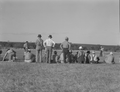 Baseball, Sunday afternoon - the town of Rice vs. the town of Perry, Texas, 1937. Creator: Dorothea Lange.