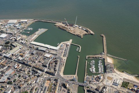 The harbour, town and High Street Heritage Action Zone, Lowestoft, Suffolk, 2016. Creator: Damian Grady.