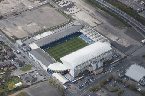 Elland Road, home of Leeds United Football Club, Leeds, West Yorkshire, 2016. Creator: Dave MacLeod.