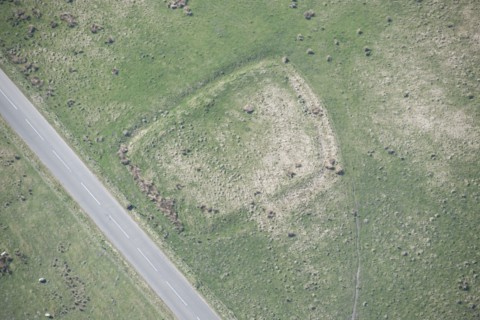 An enclosed settlement, or homestead, earthwork on Ray Fell, Northumberland, 2016. Creator: Dave MacLeod.