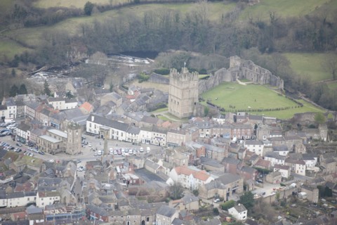 Richmond Market Place and Castle, North Yorkshire, 2016. Creator: Matthew Oakey.