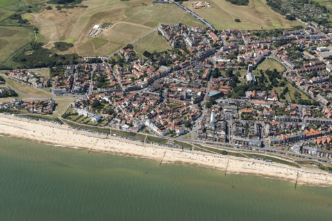 The town, Church of St Edmund and lighthouse, Southwold, Suffolk, 2016. Creator: Damian Grady.