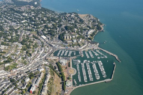 The town, harbour and marina, Torquay, Devon, 2016. Creator: Damian Grady.