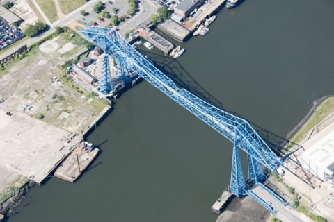 The Transporter Bridge over the River Tees, Middlesbrough, 2018. Creator: Emma Trevarthen.