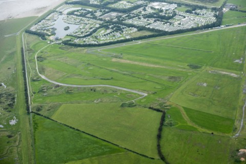 Cark Airfield, a WWII military airfield known as RAF Cark, Cumbria, 2019. Creator: Emma Trevarthen.
