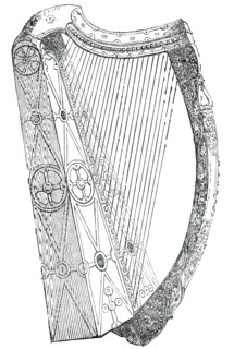 Harp of Queen Mary of Scots, 1850. Creator: Unknown.