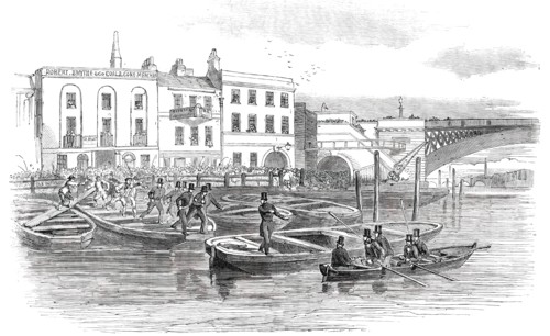 The Late Attack upon Marshal Haynau - Escape of Marshal Haynau in the Police Galley, 1850. Creator: Unknown.