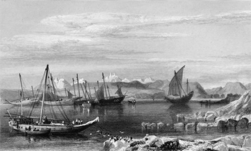 'Thubare, A Small Harbour on the Arabian Coast, Upper Part of the Red Sea', 1834. Creator: Samuel Austin.