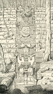 'Monument at Copan', 1849. Creator: Unknown.