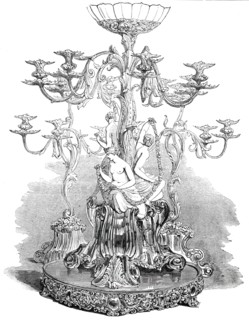 Silver Candelabra for the Crown Prince of Sweden, 1850. Creator: Unknown.