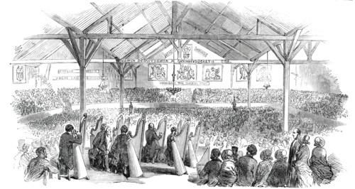 The Rhuddlan Royal Eisteddvod in Rhuddlan Castle, 1850. Creator: Unknown.