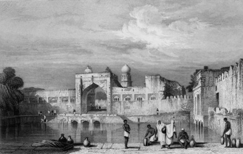 'Taj Bowlee, Bejapore', 1834. Creator: Samuel Prout.
