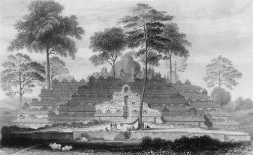'Borro Boedoor', 1845. Creator: William Purser.