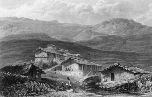 'Jerdair, - A Hill Village, - Gurwall', 1835. Creator: David Cox.