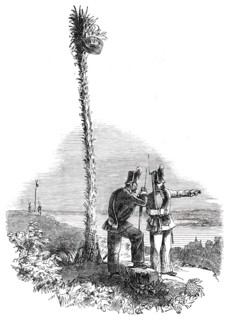 The War in Schleswig - Holstein Chasseurs and Night Fire - Signal Post, 1850. Creator: Unknown.