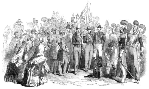 Scene at the Grand Review at Versailles, 1850. Creator: Unknown.