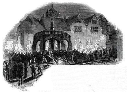 Anti-Papal Demonstration at Salisbury, 1850. Creator: Unknown.